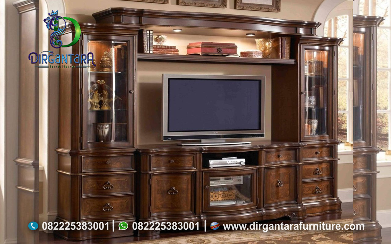 Buffet TV Natural Sederhana Jati Jepara BTV-49, Dirgantara Furniture
