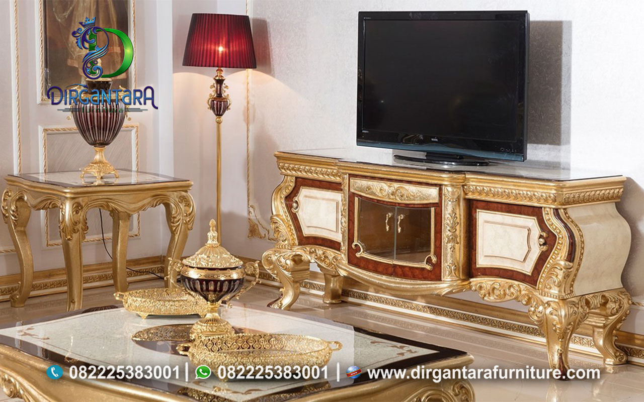 Meja Cabinet TV Nevara Gold Leaf BTV-74, Dirgantara Furniture