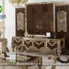 Desain Backdrop TV Salak Brown Kombinasi Gold Manolya BTV-99, Dirgantara Furniture