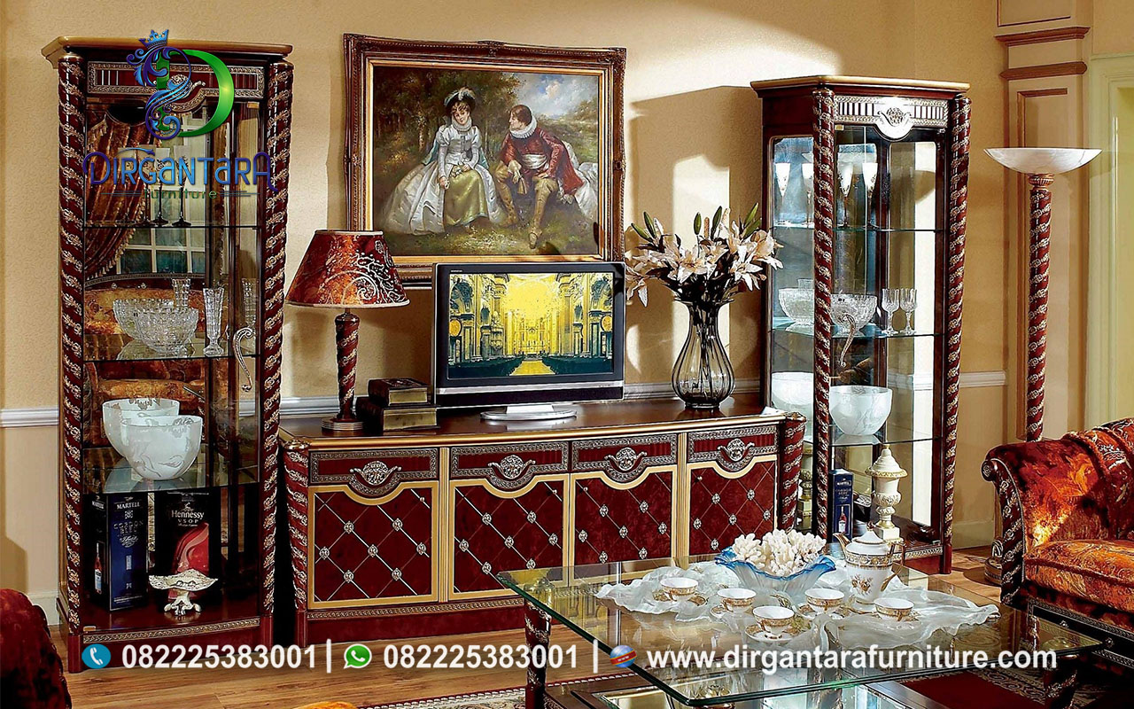 Set Buffet TV Bergaya Klasik Eropa BTV-112, Dirgantara Furniture