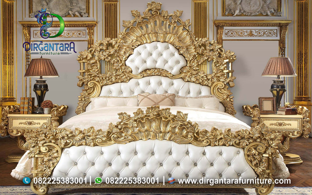 Victorian Bedroom Ukir Super Mewah Putih Gold KS-93, Dirgantara Furniture