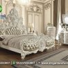 King Bedroom Full Ukir Warna Putih Mutiara KS-104, Dirgantara Furniture