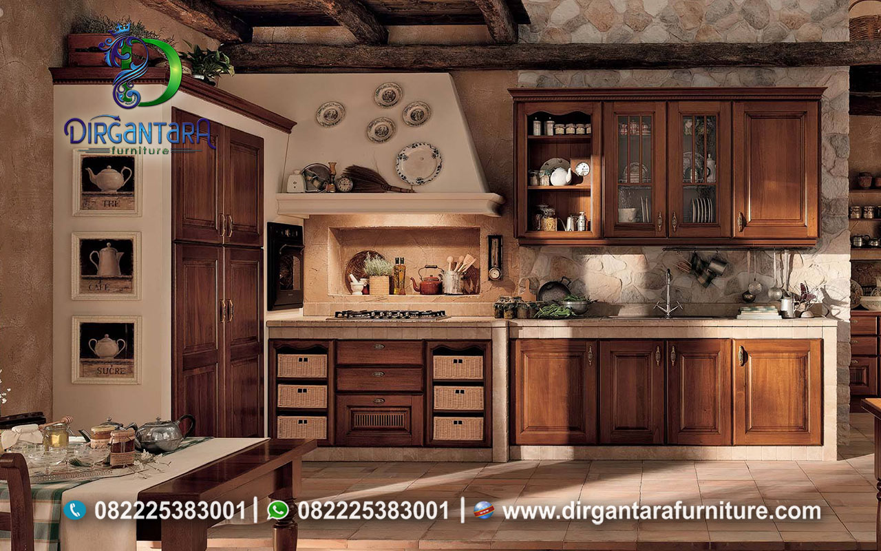 Antique Desain Dapur Kitchen Set Klasik Mewah DKS-77