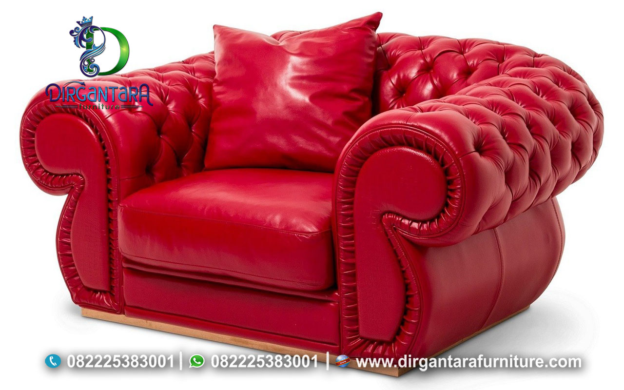 New Sofa Chester Merah Mewah Terpopuler ST-82